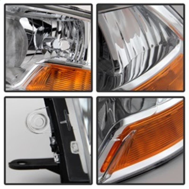Xtune Dodge Ram 1500 09-12 ( Non Quad Headlights ) Crystal Headlights Chrome HD-JH-DR09-AM-C