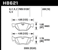 Hawk 08-11 BMW 128i / 10 BMW 323i / 07-11 BMW 328i / 07-11 BMW 328XI HPS Street Rear Brake Pads