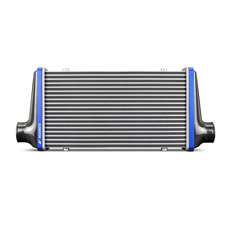 Mishimoto Universal Carbon Fiber Intercooler - Gloss Tanks - 525mm Silver Core - S-Flow - G V-Band