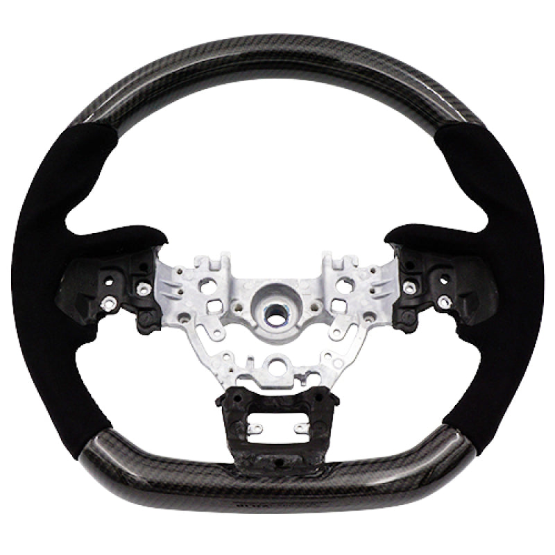 BLOX Racing 22+ Subaru Carbon/Alcantara Steering Wheel Black Stitching