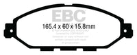 EBC 12-13 Infiniti JX35 3.5 Greenstuff Front Brake Pads