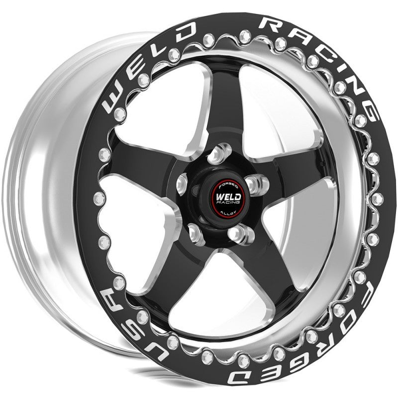 Weld S71 17x10 / 5x5 BP / 7.2in. BS 43mm O/S Black Wheel (HighPad) - Single Beadlock