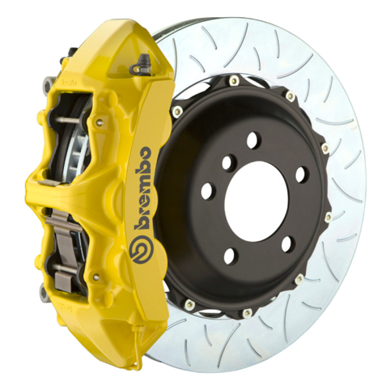 Brembo 07-17 LS460/LS460L/LS600h L Front GT BBK 6 Piston Cast 380x32 2pc Rotor Slotted Type3-Yellow