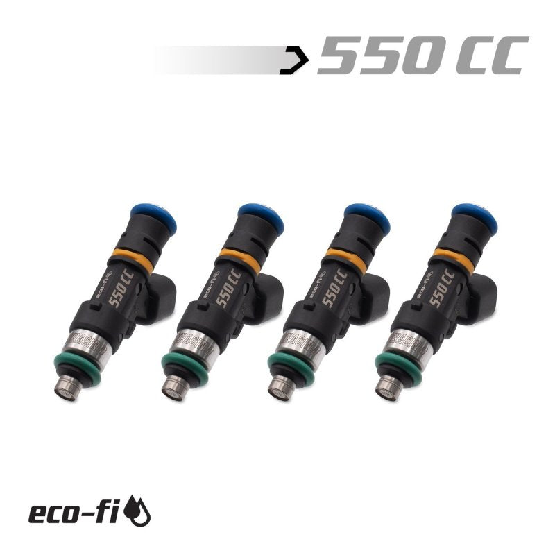BLOX Racing 550CC Street Injectors 48mm With 1/2in Adapter 14mm Bore