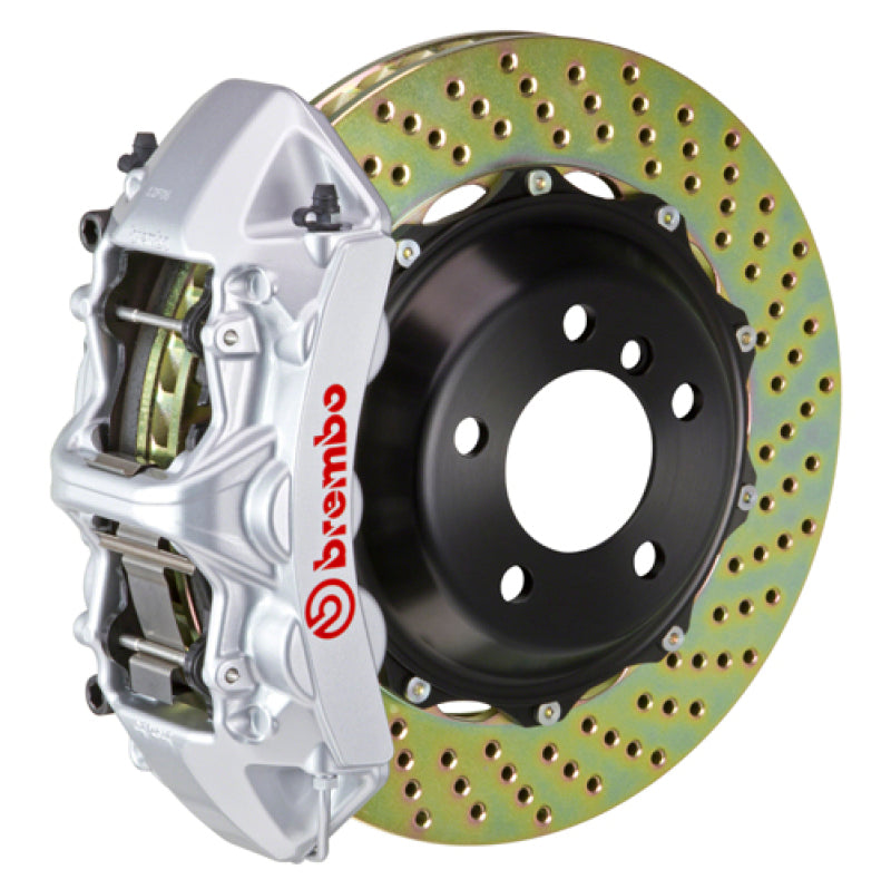 Brembo 08-13 IS-F Front GT BBK 6 Piston Cast 380x32 2pc Rotor Drilled-Silver