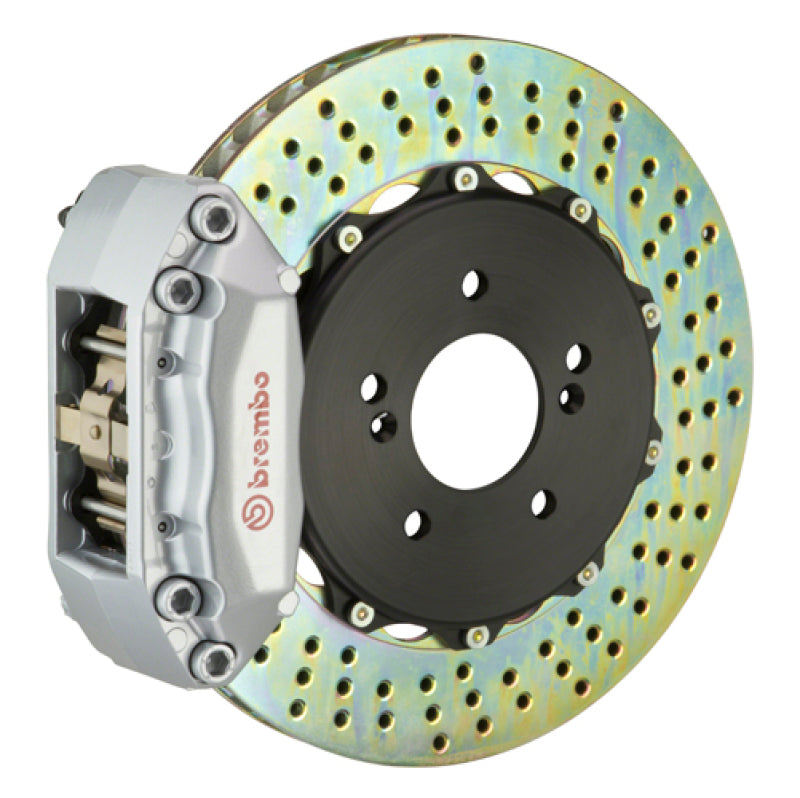 Brembo 03-07 Accord/04-08 TSX Front GT BBK 4 Piston Cast 2pc 328x28 2pc Rotor Drilled-Silver
