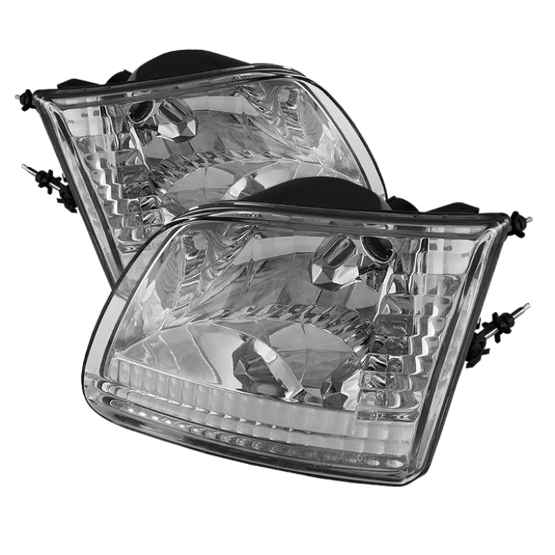Xtune Ford F150 97-03 / Expedition 97-02 Crystal Headlights Chrome HD-JH-FF15097-C