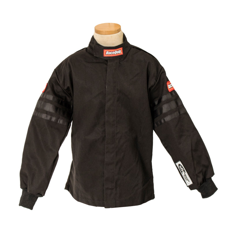 RaceQuip Black Trim SFI-1 JR. Jacket - Kids Large