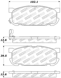 StopTech Performance 01-05 Miata w/ Sport Suspension Rear Brake Pads D891