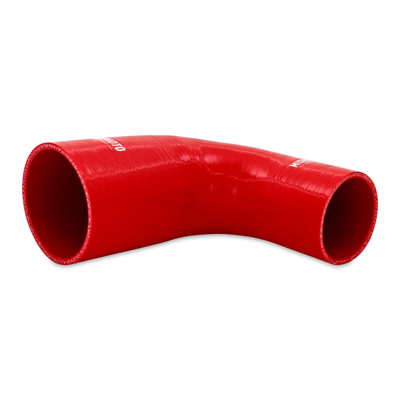 Mishimoto Silicone Reducer Coupler 90 Degree 3in to 3.5in - Red