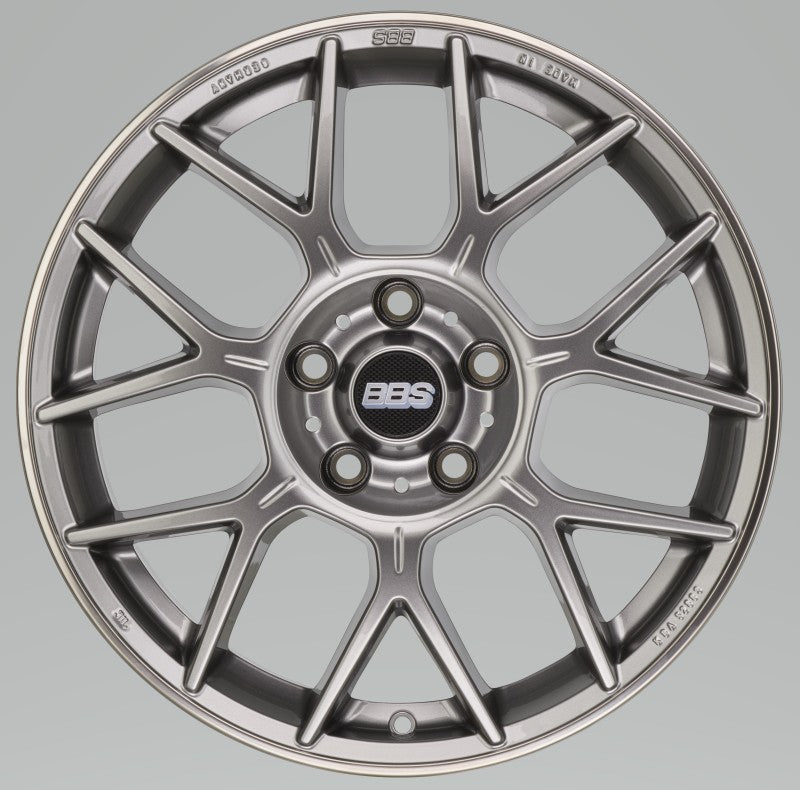 BBS XR 19x8.5 5x114.3 ET40 Platinum Gloss Wheel -82mm PFS/Clip Required