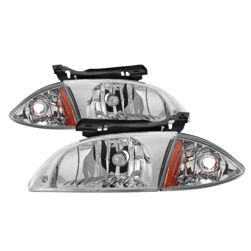 xTune Chevy Cavalier 00-02 Corner Lamp & Headlights 4pcs set-Chrome HD-JH-CCAV00-SET-C