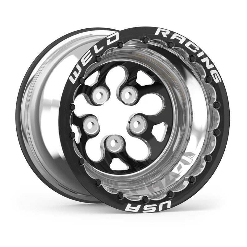 Weld Alpha-1 15x10 / 5x4.5 BP / 5in. BS Black Wheel - Double Beadlock MT