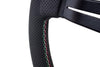 Nardi Sport Rally - 330mm (Black Perforated Leather / Italian Stitching)
