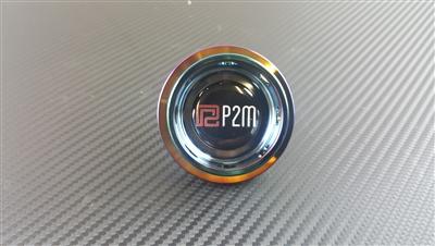 P2M Round Neo Chrome Oil Cap: Mitsubishi