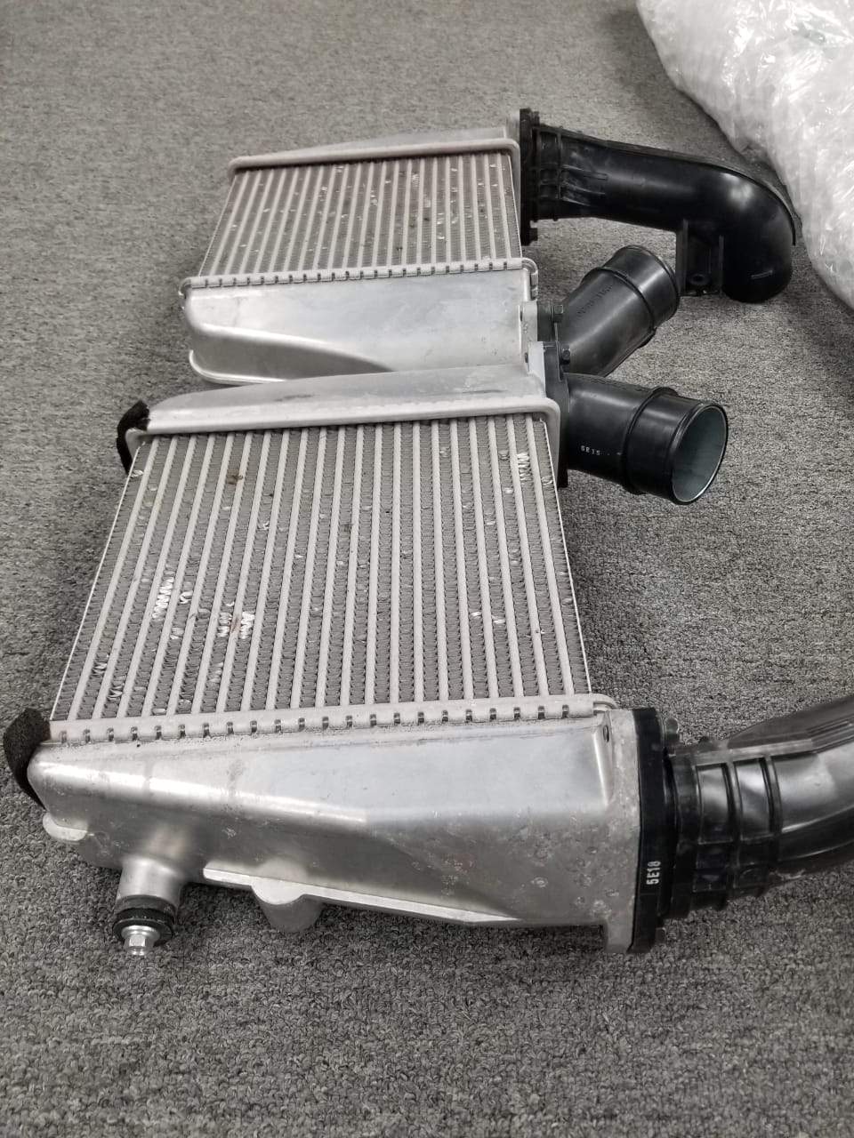 USED; NISSAN GT-R R35 OEM INTERCOOLER LEFT AND RIGHT 14461-KJ10A