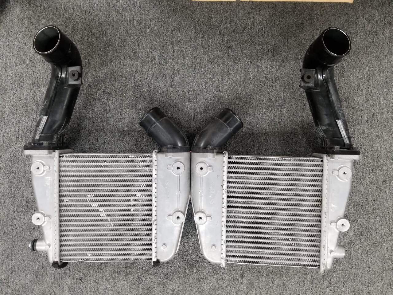 USED; NISSAN GT-R R35 OEM INTERCOOLER LEFT AND RIGHT 14461-KJ10A, 14461-KJ11A