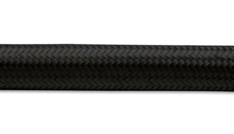 Vibrant -12 AN Black Nylon Braided Flex Hose (5 foot roll)