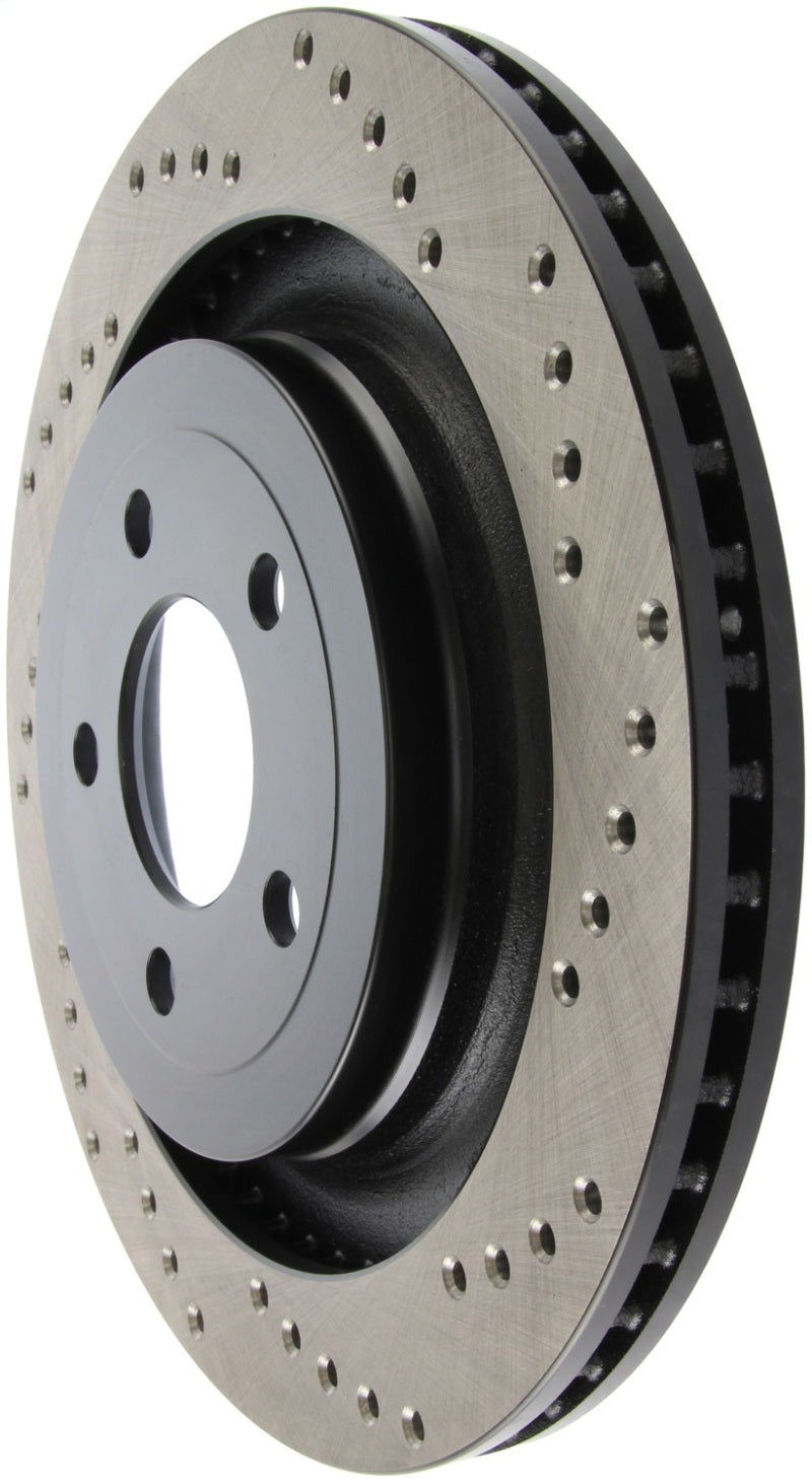 StopTech Cross Drilled Sport Brake Rotor - 2015 Ford Mustang - Rear Left