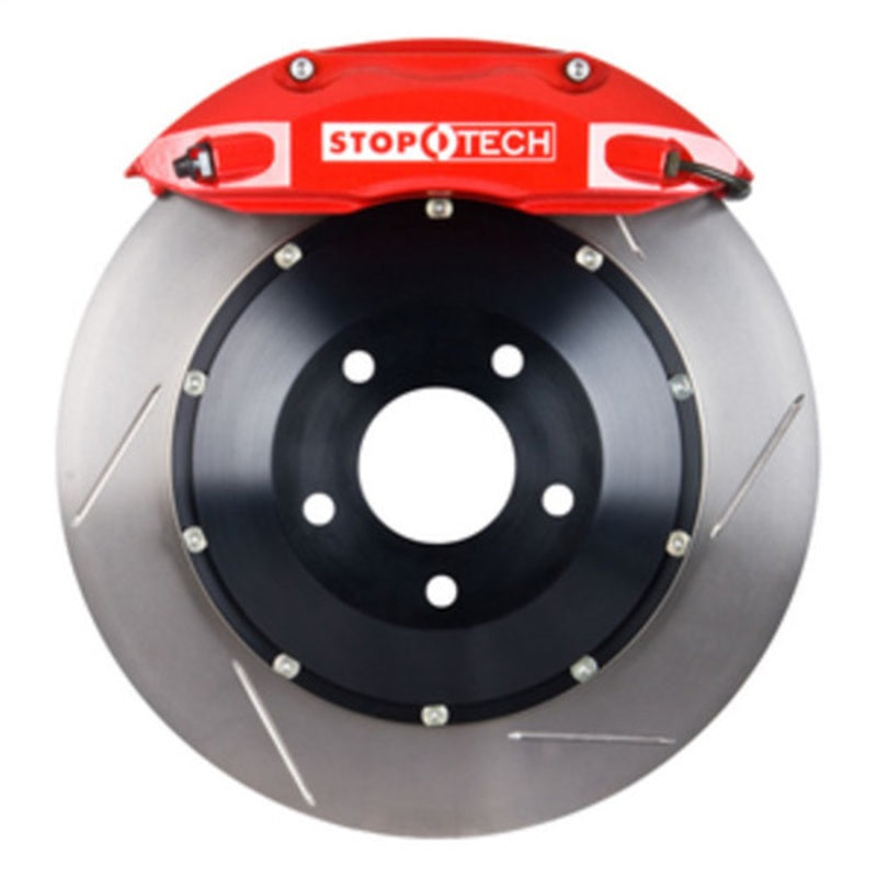 StopTech 03-06 Evo Rear BBK w/ Red ST-40 Calipers Slotted 328x28mm Rotors Pads