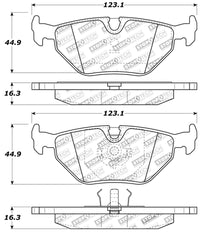 StopTech Performance 87-99 BMW M3 / 89-93 M5 / 98-02 Z3 Rear Street Performance Brake Pads