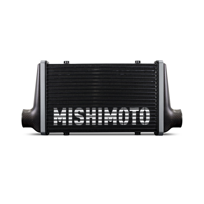 Mishimoto Universal Carbon Fiber Intercooler - Gloss Tanks - 450mm Silver Core - C-Flow - C V-Band