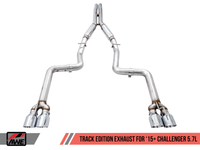 AWE Tuning 2017+ Dodge Challenger 5.7L Track Edition Exhaust - Chrome Silver Quad Tips