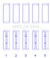 King Engine Bearings Nissan SR20DE (Size STD) Performance Main Bearing Set