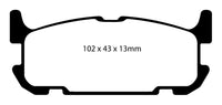 EBC 04-05 Mazda Miata MX5 1.8 (Sports Suspension) Redstuff Rear Brake Pads