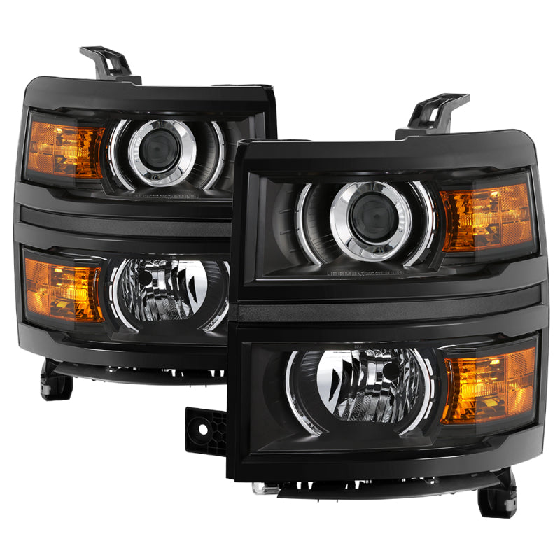 xTune Chevrolet Silverado 1500 14-15 (Non-HD) OEM Projector Headlights - Black HD-JH-CS14-PJ-BK