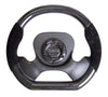 NRG Carbon Fiber Steering Wheel (320mm) CF Center Plate & Two-Tone Carbon w/Suede Trim Handles
