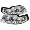 Spyder Ford Mustang 99-04 Projector Headlights LED Halo Chrome High H1 Low H1 PRO-YD-FM99-1PC-AM-C