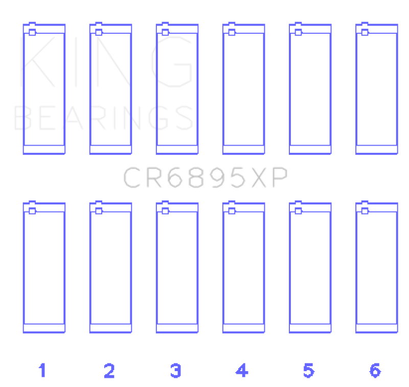 King Engine Bearings Ford Ecoboost 3.5L V6 (Size 0.26) Connecting Rod Bearing Set