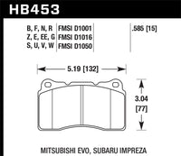 Hawk 04-15 Subaru WRX STI / 07-13 Ford Mustang Shelby GT500 Blue 42 Front Brake Pads
