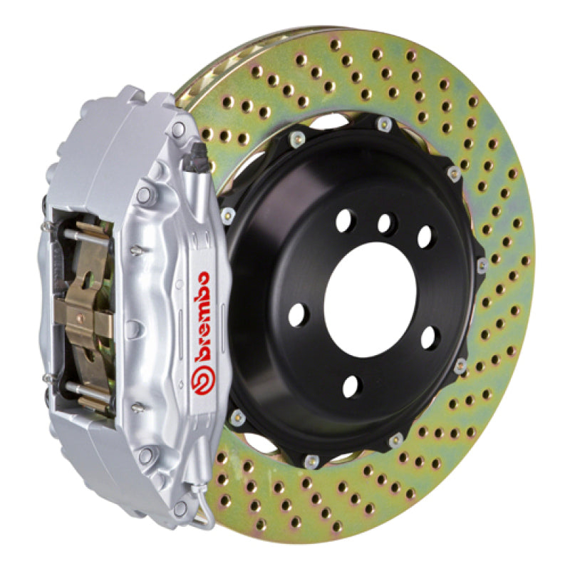 Brembo 94-00 C-Class Front GT BBK 4 Piston Cast 2pc 355x32 2pc Rotor Drilled-Silver