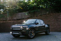 Rally Armor 22-25 Rivian R1T Black UR Mud Flap w/White Logo