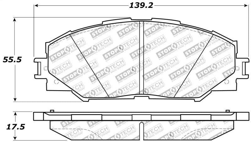 StopTech Performance 10 Lexus HS 250h / 09 Pontiac Vibe 1.8L / 08-09 Scion xB/xD Front Brake Pads