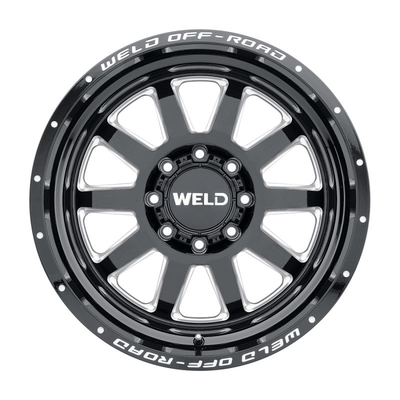 Weld Off-Road W102 20X9.0 Stealth 8X180 ET00 BS5.00 Gloss Black MIL 124.3