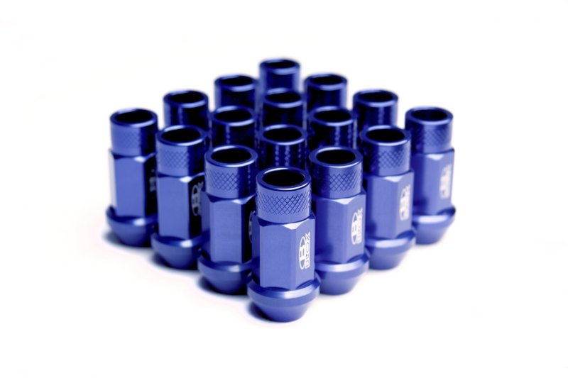 BLOX Racing Street Series Forged Lug Nuts - Blue 12 x 1.25mm - Set of 16