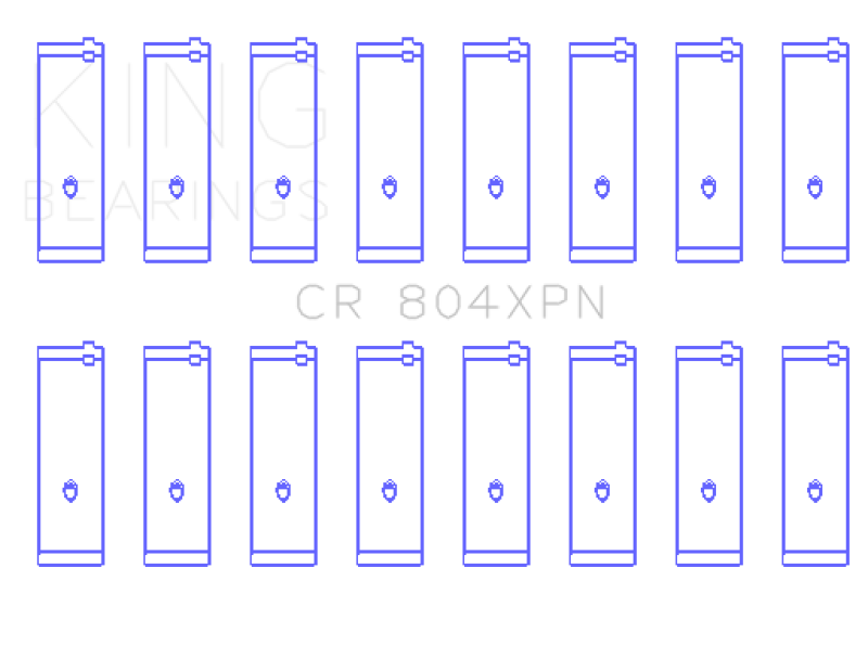 King Engine Bearings Ford 260ci 289ci 302 5.0L Windsor Performance Connecting Rod Bearing - Set of 8