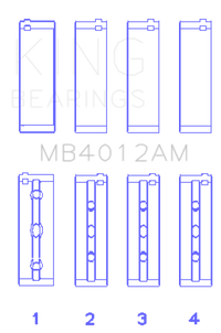 King Engine Bearings Toyota 5VZFE Crankshaft Main Bearing Set