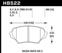 Hawk 2015 Mazda MX-5 Miata 2.0L 25th Anniversary Edition OE Incl.Clips Front ER-1 Brake Pads