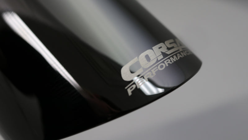 Corsa Single Universal 3.0in Inlet / 4.0in Outlet Black PVD Pro-Series Tip Kit