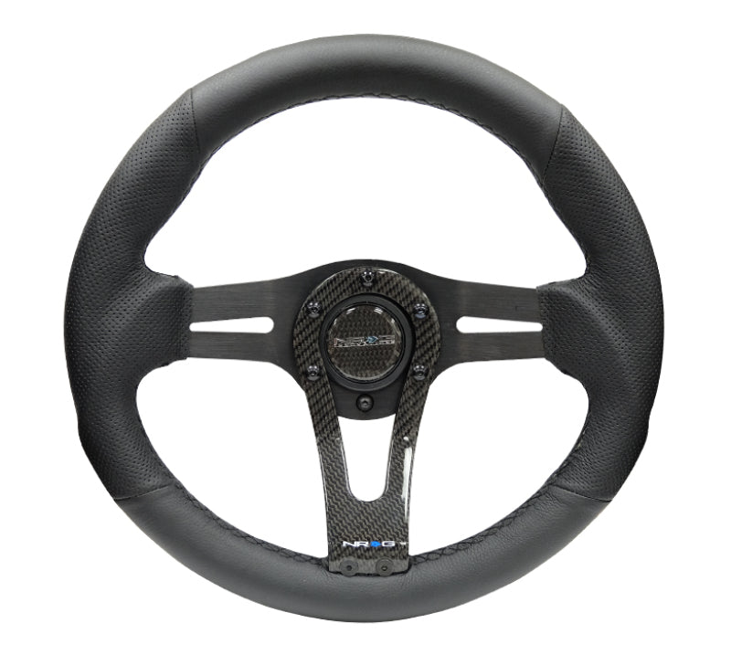 NRG Reinforced Steering Wheel (320mm) w/Carbon Center Spoke