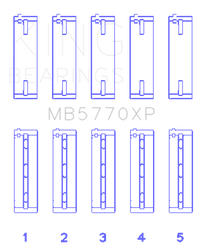 King Engine Bearings Nissan VK45DD/E/ VK50VE/ Vk56DE/VD (Size 0.26) Main Bearing Set