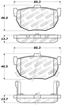 StopTech Performance Hyundai Elantra/Tiburon / Kia Spectra / Nissan Maxima/Stanza Rear Brake Pads