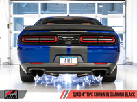 AWE Tuning 2017+ Dodge Challenger 5.7L Track Edition Exhaust - Diamond Black Quad Tips