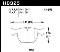 Hawk 04-06 BMW X5 3.0i/4.4i HPS 5.0 Street Front Brake Pads