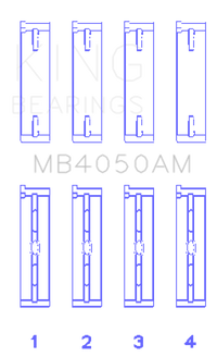 King Engine Bearings Mitsubishi 6G74/6G75 3.5L (Size STD) Main Bearing Set