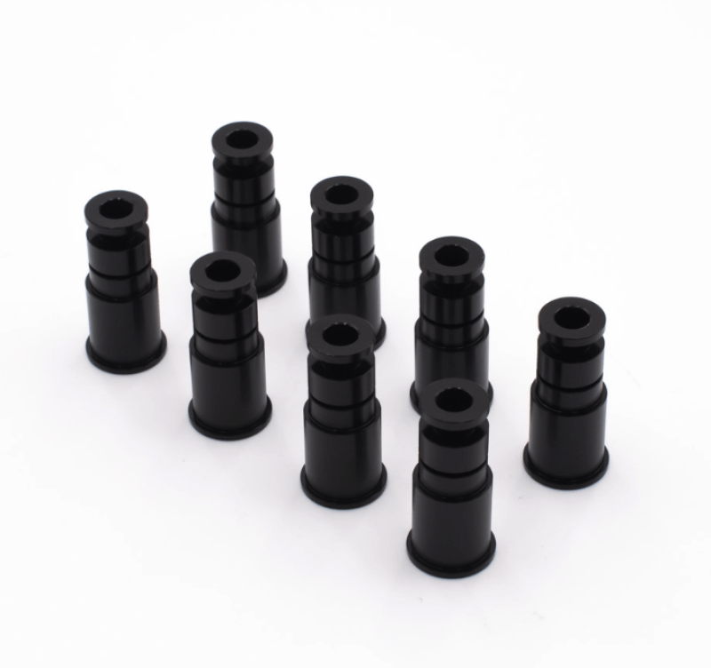 BLOX Racing 14mm Adapter Top (1in) w/Viton O-Ring & Retaining Clip (Set of 8)